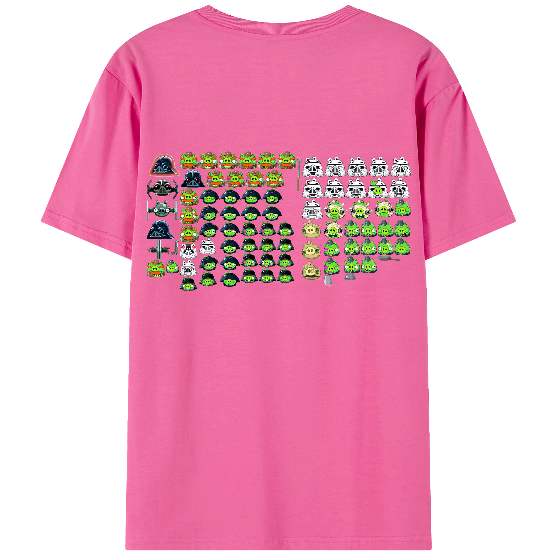 （画像用） Angry Birds アングリーバード レディース半袖Tシャツ(バックプリント)
